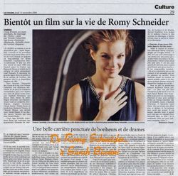 De Romy Schneider A Sarah Biasini Film 2009 Femme Romy