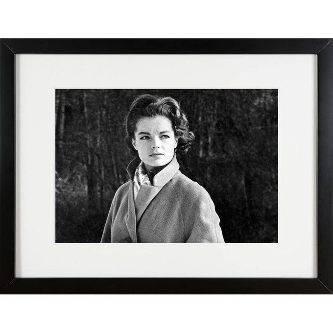 Affiche Romy Schneider noir et blanc - Tableau cinéma