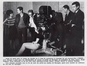 Photo-de-tournage-de-lenfer-publiee-dans-le-film-francais-n1051-10-juillet-1964