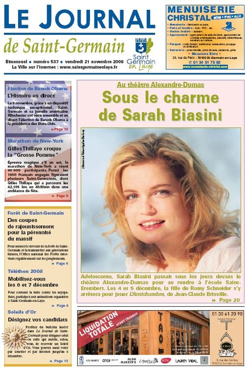 2008-11-12 - Le Journal de Saint-Germain - N° 537